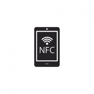 Graphic of the Near Field Communication (NFC) Icon on a smartphone.