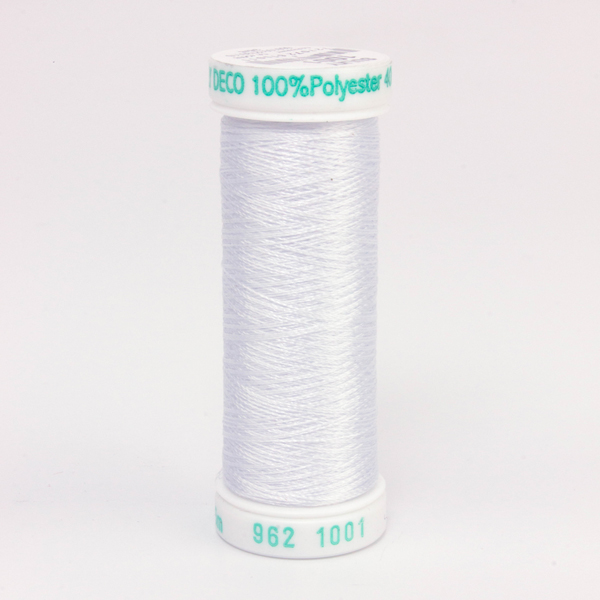 Photo of a spool of white thread