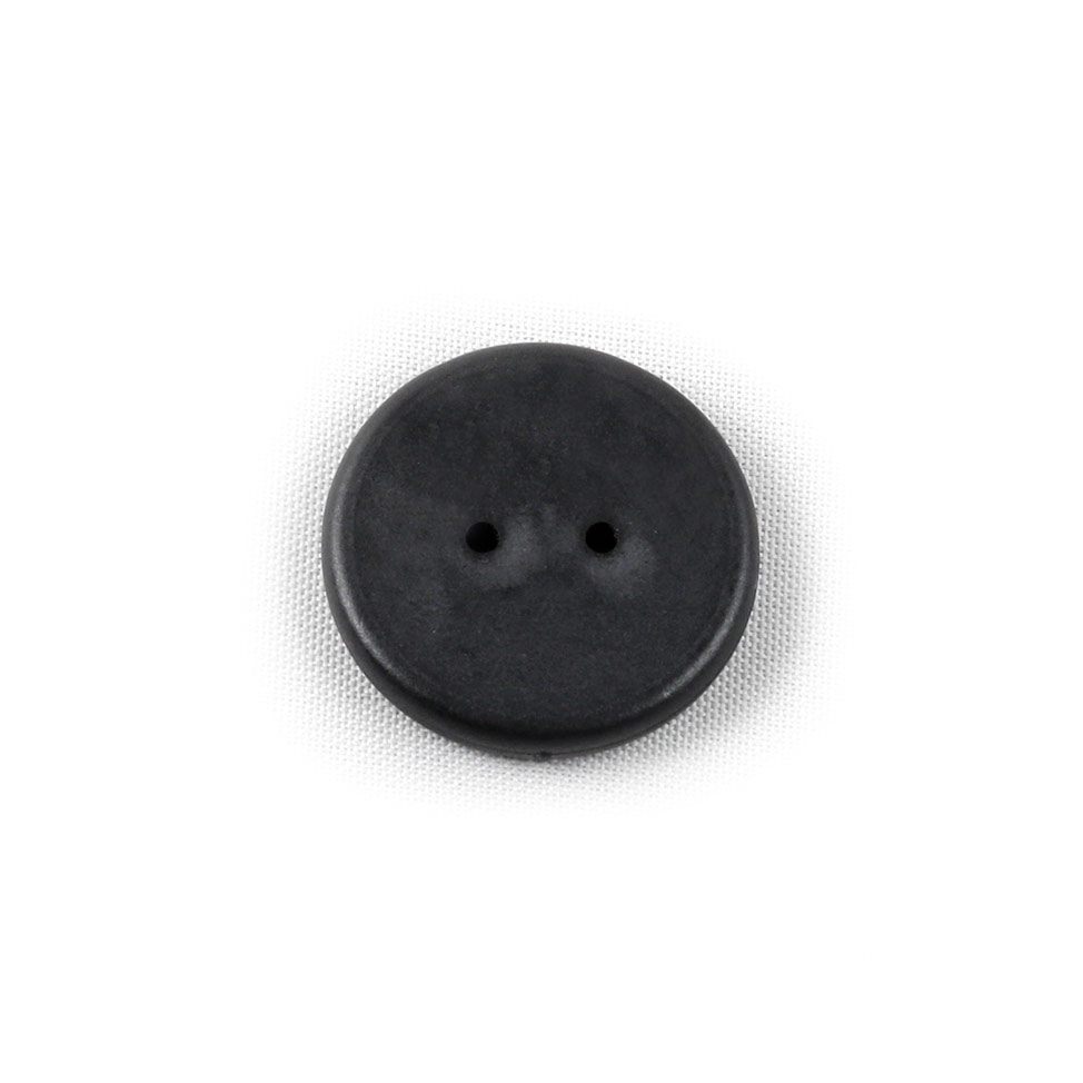 A black two hole button